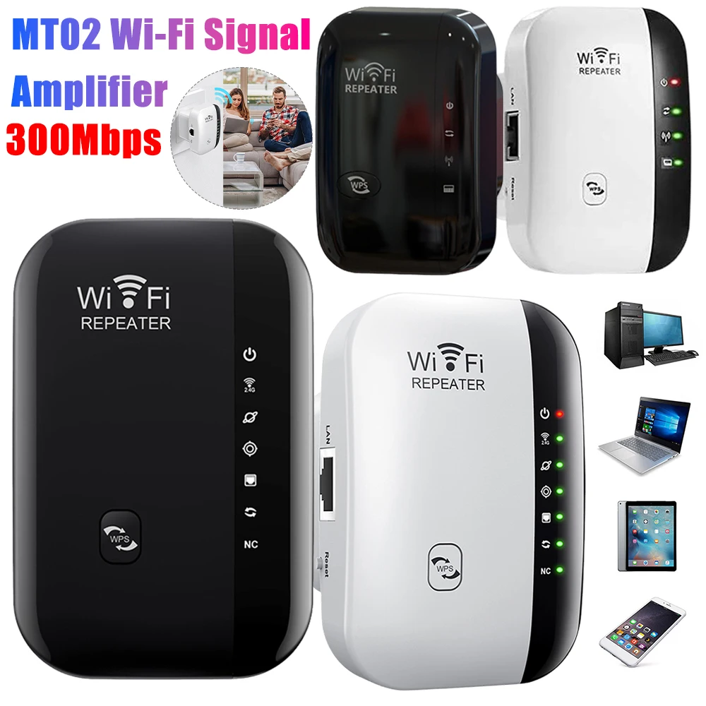 MT02 Wi-Fi Signal Amplifier 300Mbps Wireless WiFi Extender 802.11N Network Card Adapter Booster 2.4G Router Long Range Amplifier