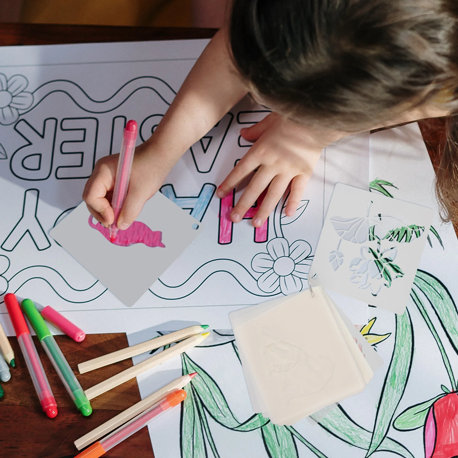 

60 Pcs Templates Plastic Stencils for Painting Crafts Diy Stencils DIY Tools Animal Plant Patterns Art Supplies