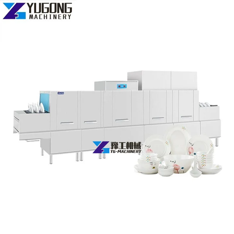 Long Line Commercial Dishwasher 69KW Washing Machine Dishwasher Fully Automatic Smart Commercial Dishwasher Machine