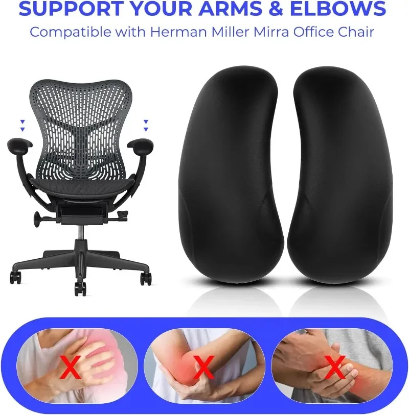 1 Pair Armrest Pads Replacement for Herman Miller Mirra 1 Office Chair-Ergonomic Office Chair Arm
