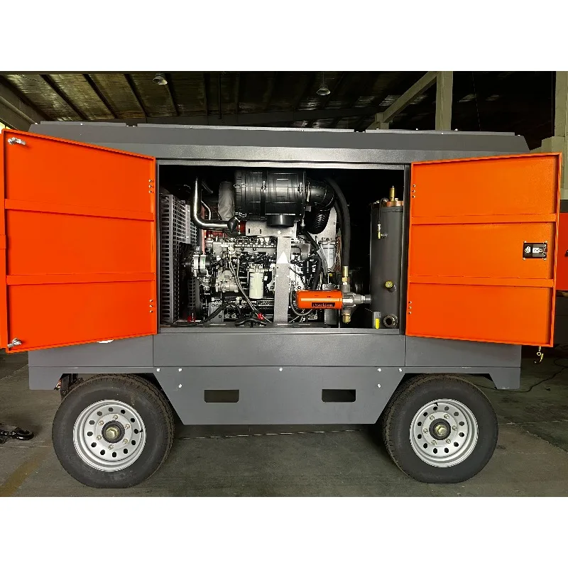 

YG Customized Trailer Type Diesel Air Compressor Machine 20bar Mining Mobile Rotary Screw Air Compressors For Drilling Rigs