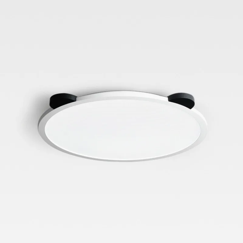 Full-spectrum eye-protection room, Nordic modern creative bedroom, panda ultra-thin study, cartoon ceiling light