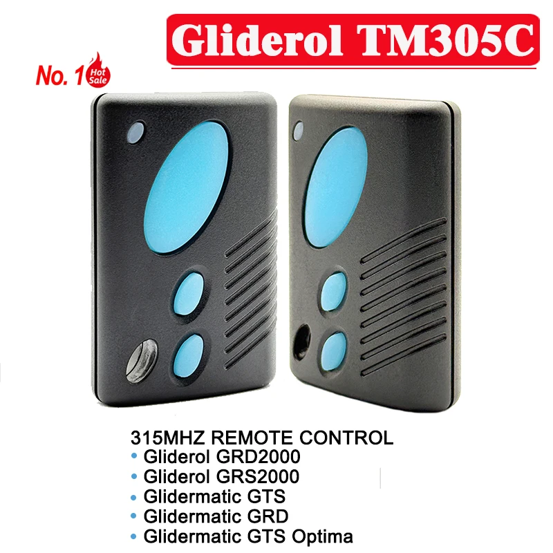 

GIiderol TM-305C Remote Control Glidermatic GRD2000 GTS2000 GTS Optima Garage Door Opener Remote Control 315MHz Rolling Code