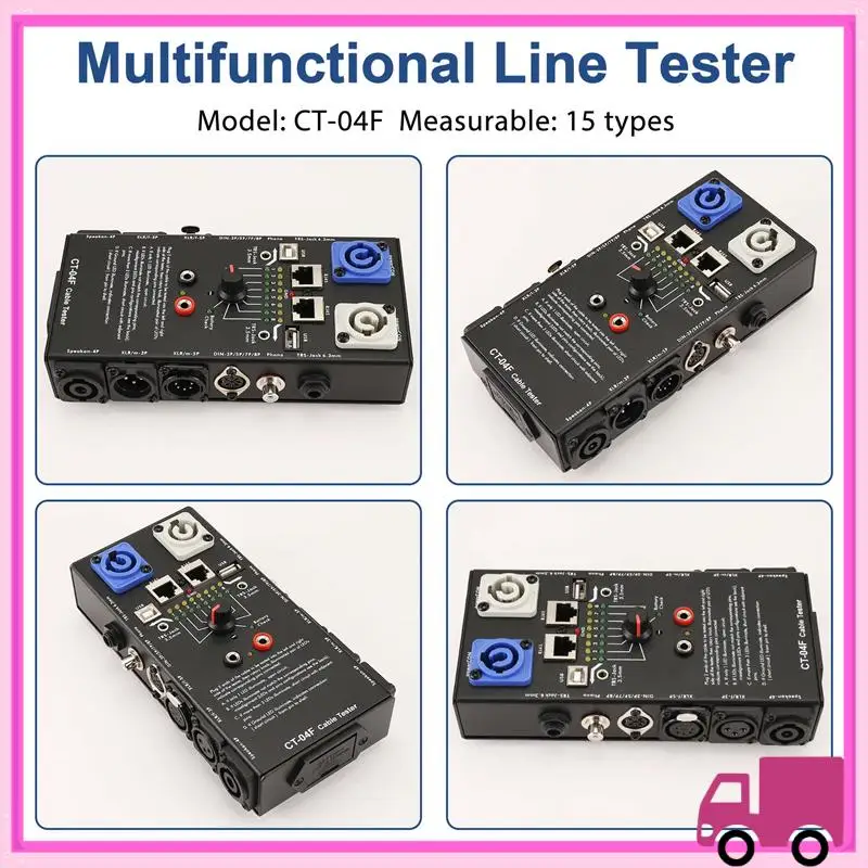 

Compact Multifunctional Line Tester Audio Line Xlr Signal Line Tester