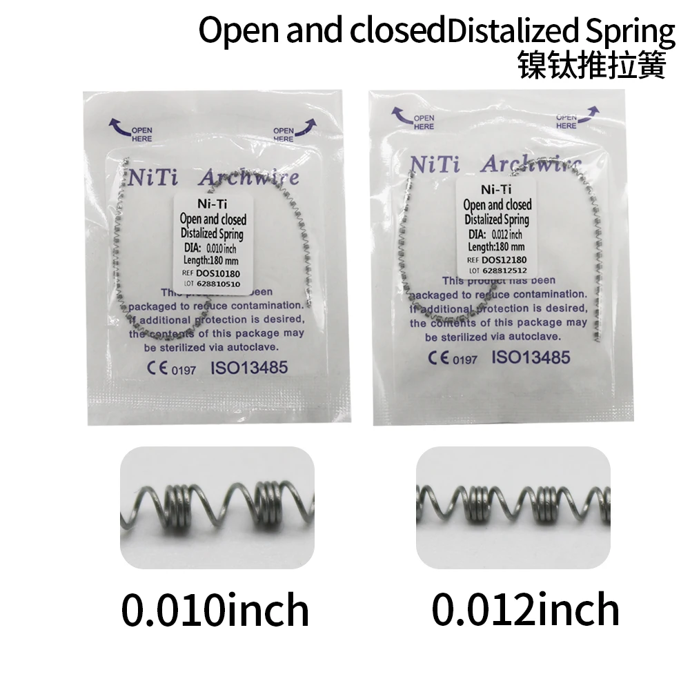 1Pc/Pack 180mm Dental Orthodontic Springs Niti Open And Closed Distalized Spring