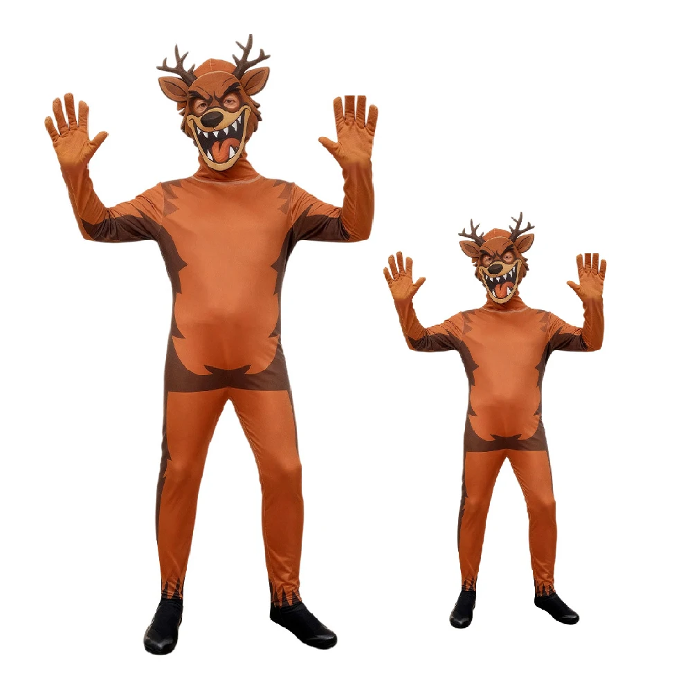 99 ليلة في الغابة الغزلان زي تأثيري الزي هالوين زي للطفل كابوس الرنة هدية عيد الميلاد