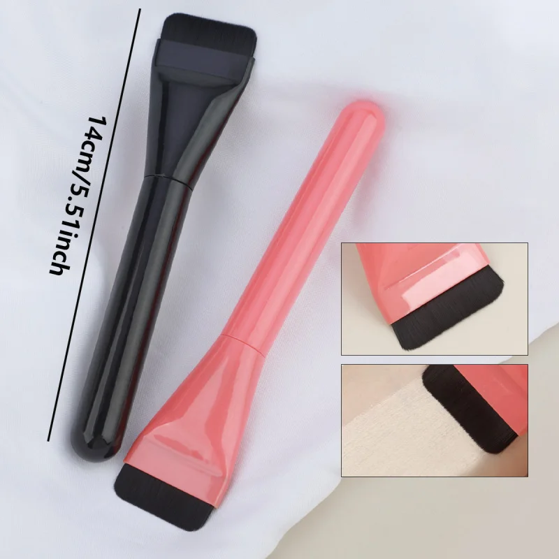 Brosse de fond de teint en poudre Ultra-mince à un mot, tête plate, anti-taches, Base sans couture, brosse de traitement de maquillage multifonctionnelle Bea