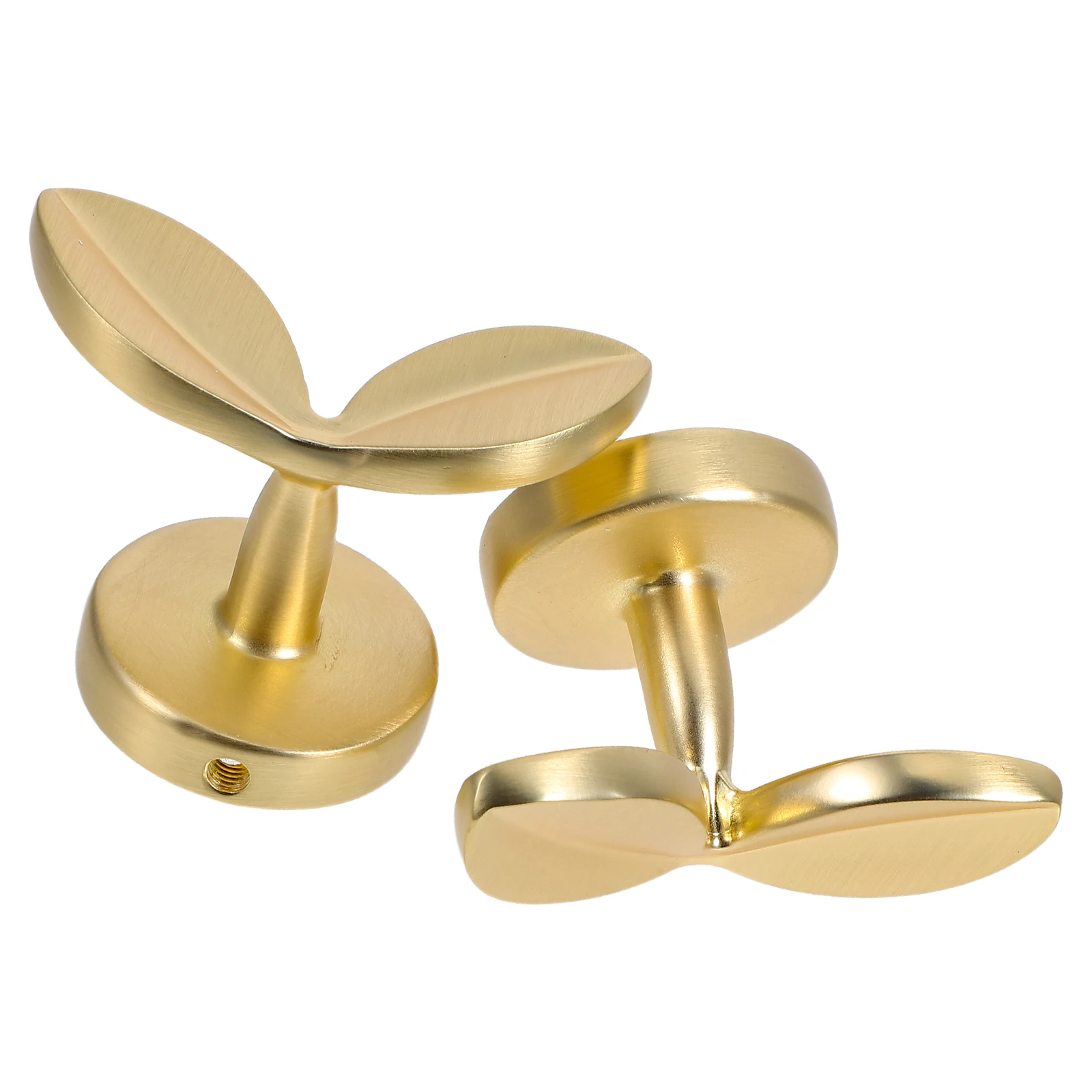 

2pcs Alloy Leaf Wall Hooks Brushed Copper Strong Loadbearing Bedroom Living Hat Scarf Vintage Coat Rack Metal Key Wardrobe