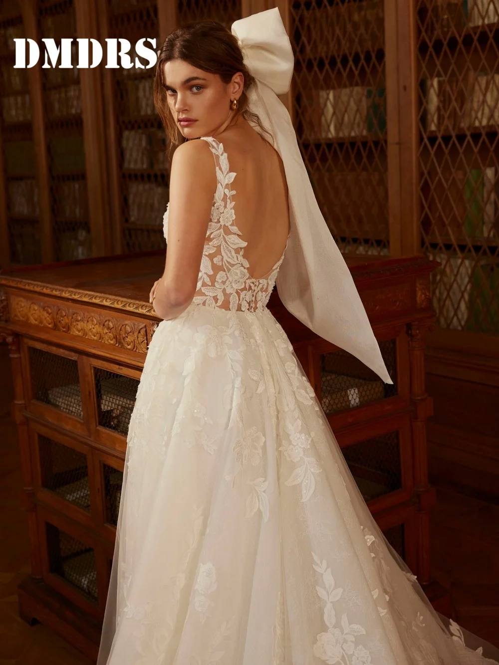 Romantische Brautkleider mit Spaghettiträgern, elegante A-Linie-Brautkleider, einfache bodenlange Brautkleider aus Tüll, Vestidos De Novia