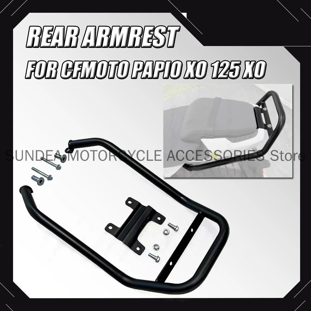 

New For CFMOTO Papio XO 125 XO125 Motorcycle Modified Rear Armrest Tail Wing Rear Armrest Tail Rack Papio XO 125 Modified Parts