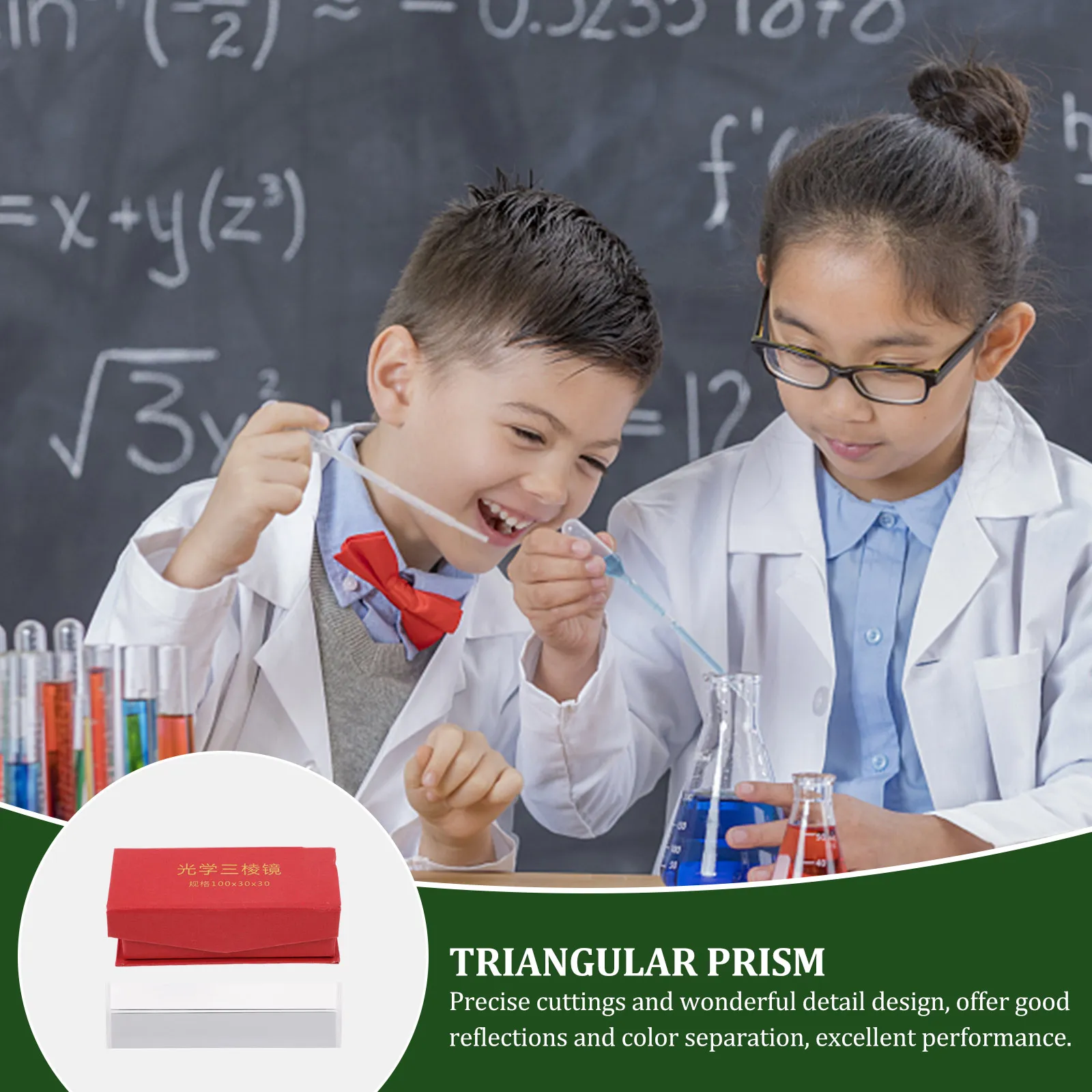 

Prism Optical Experiment Prisms Equipment Glasses Teaching Demonstration Prop for