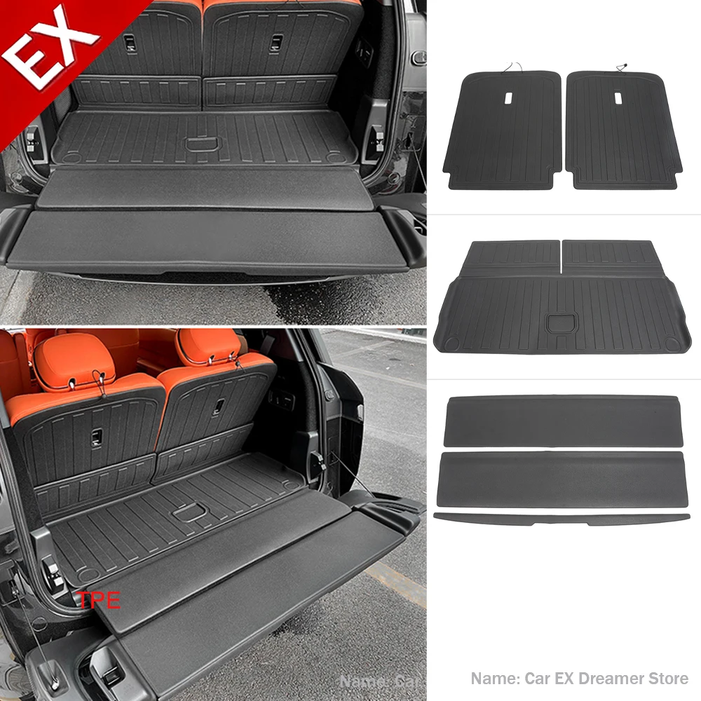 

Для GEELY Lynk&Co900 2025-2026 Коврики и грузовой подкладка из ТПЭ, всепогодные коврики для багажника, напольные коврики для спинки