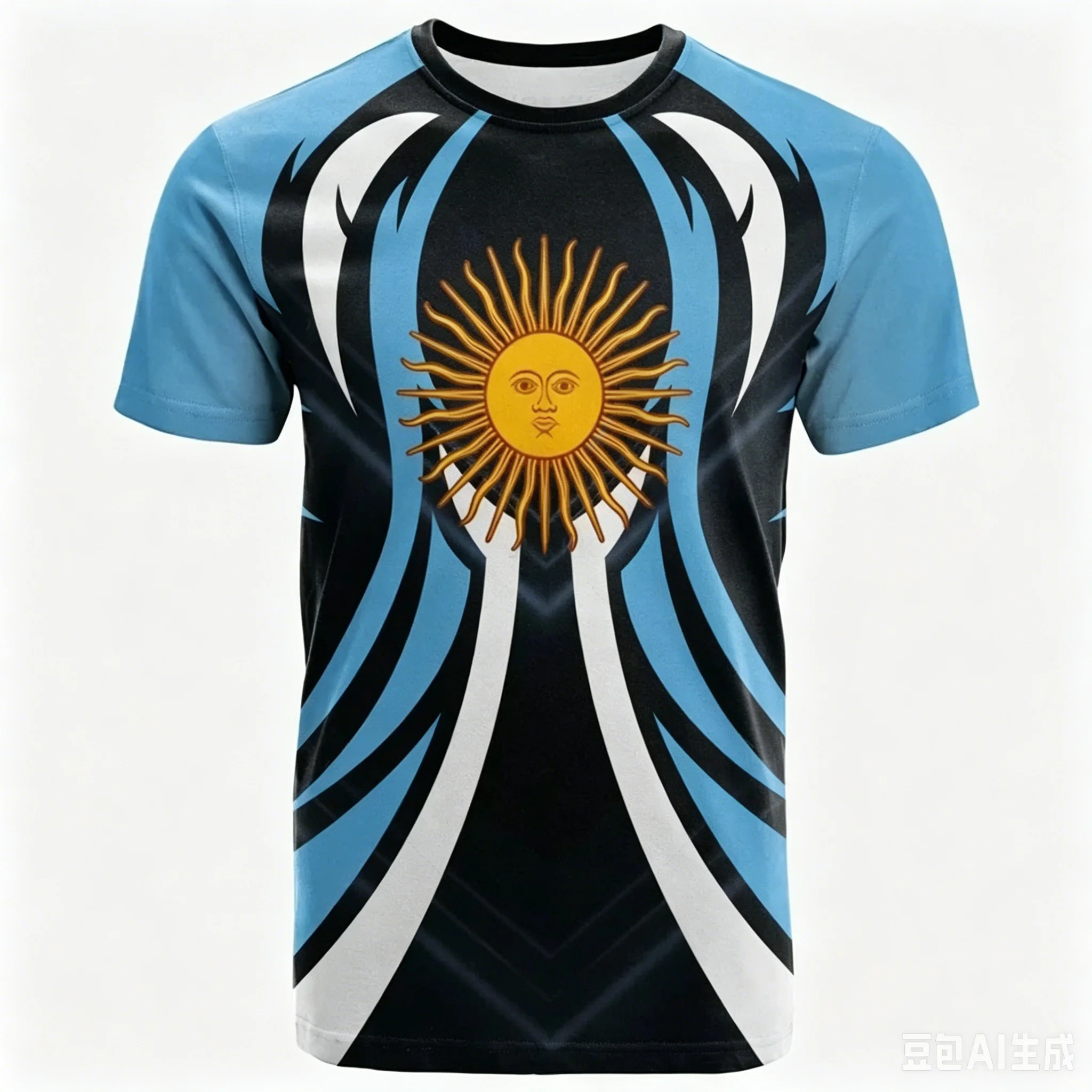 Camiseta con el Escudo de Armas de Argentina, Moda de Verano, Estilo Familiar, Jersey de Fútbol para Adultos y Niños, Unisex, para Fitness y Running