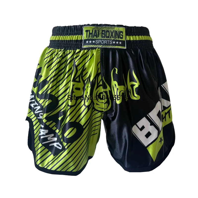 Muay Thai Shorts Leichte Thai Boxing Fight Kickboxen Training Workout Gym Shorts für Männer Frauen Kinder Atmungsaktive Boxhose