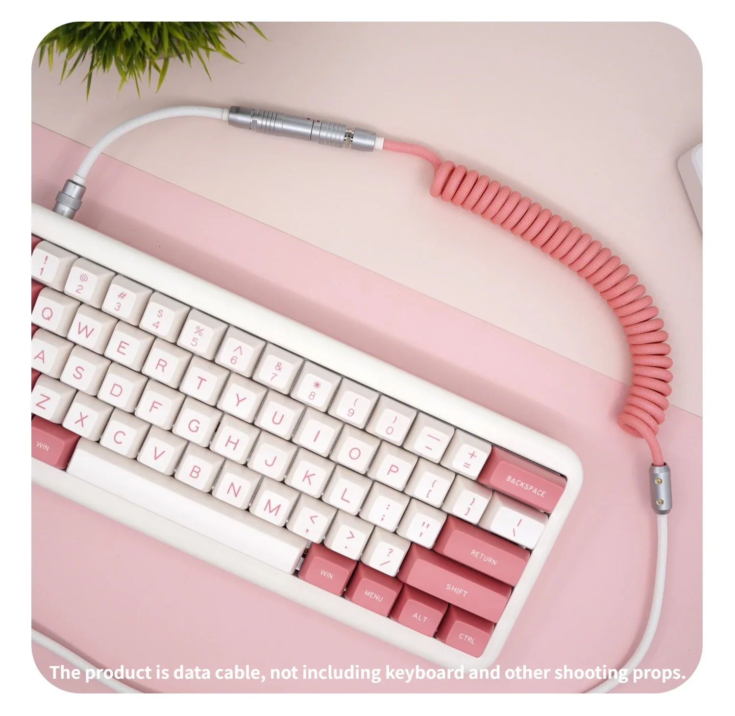 GeekCable Handmade Customized Mechanical Keyboard Data Cable For GMK Theme SP Keycap Line Pink Girl Colorway