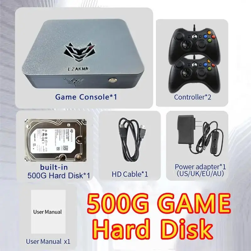 Top! Upgrade AK1 Pro Game Box Dual System Windows11 2TB Game System 99999+GAME For PS2 PS3 WII SS GAMECUBE Sega Saturn