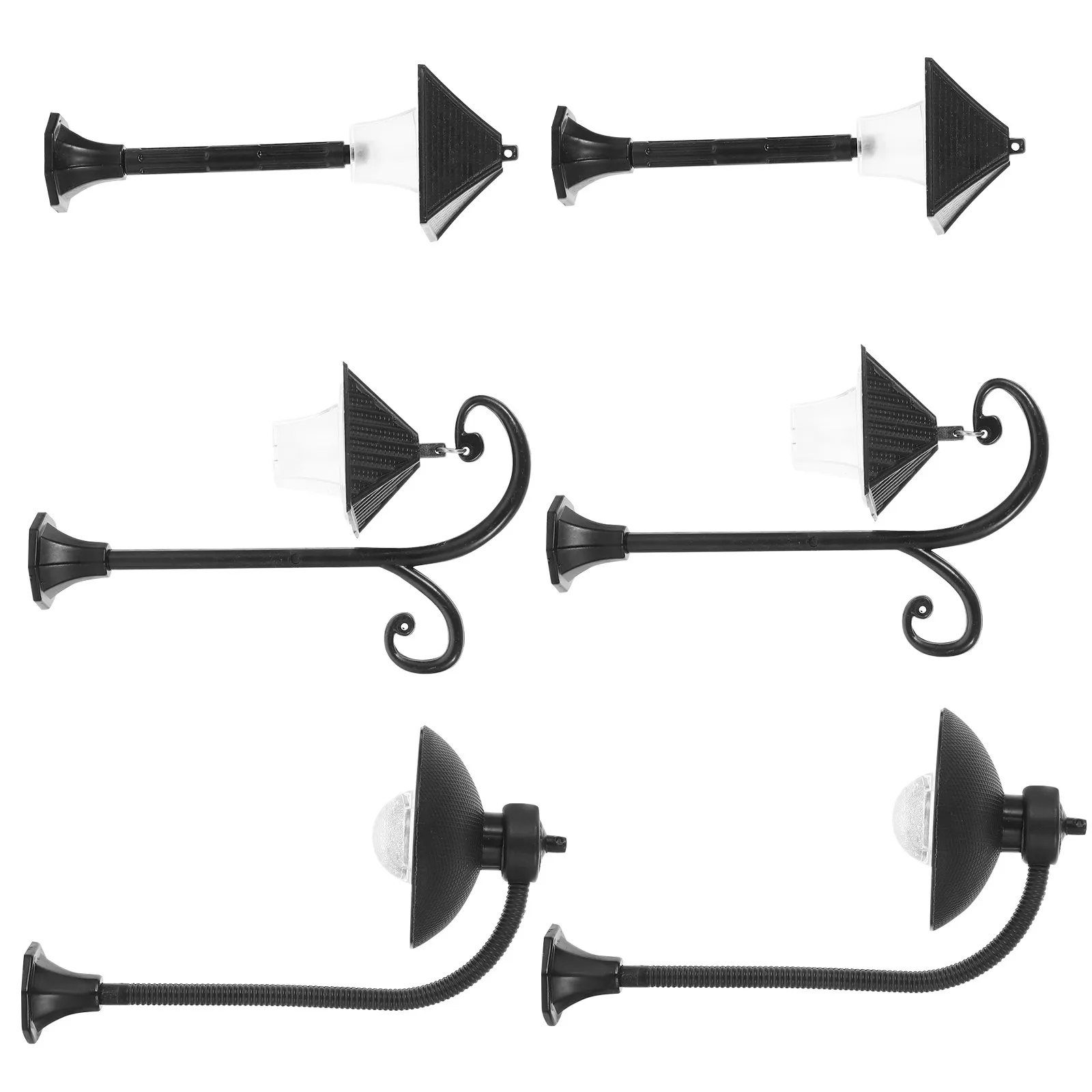 

6Pcs Mini Street Lamp Yard Lamps Decorative Sand Table Lights for Mini House Landscape Garden Scene Decoration
