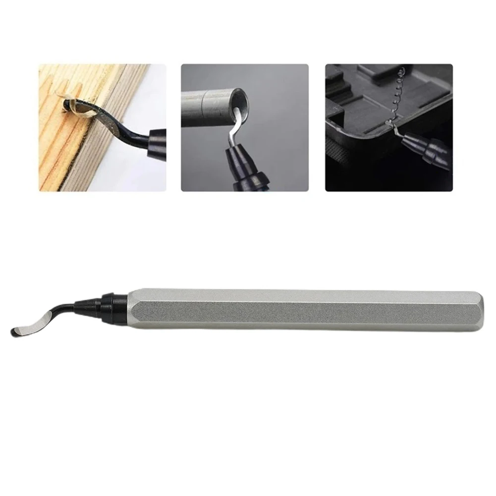 360-Degree Swivel Deburring Tool Kit For Various Materials DIY Projects Long-Lasting Performance Replaceable Blades
