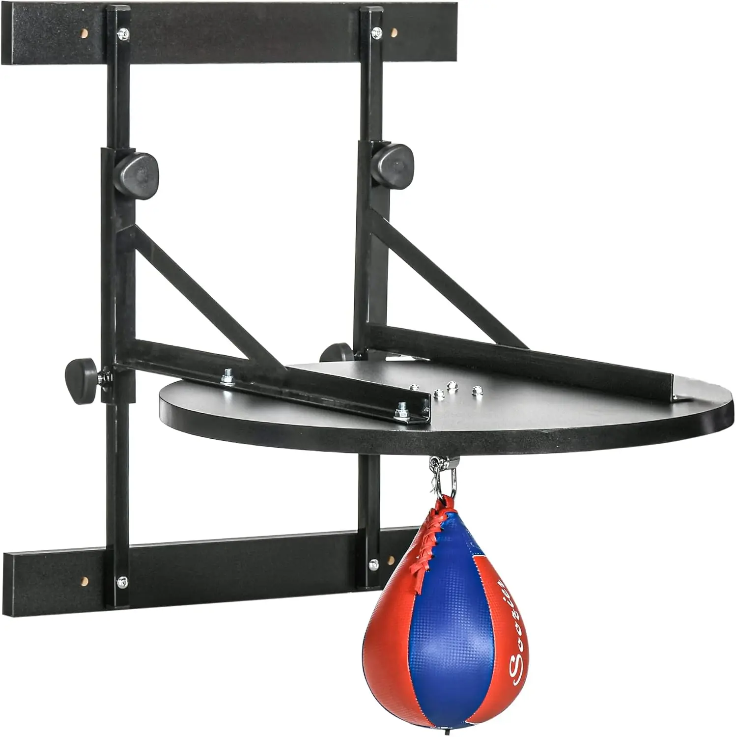 Adjustable Speed Bag Platform, Wall Mounted Speed Bags for Boxing, with 360-Degree Swivel and 10'' Speedbag