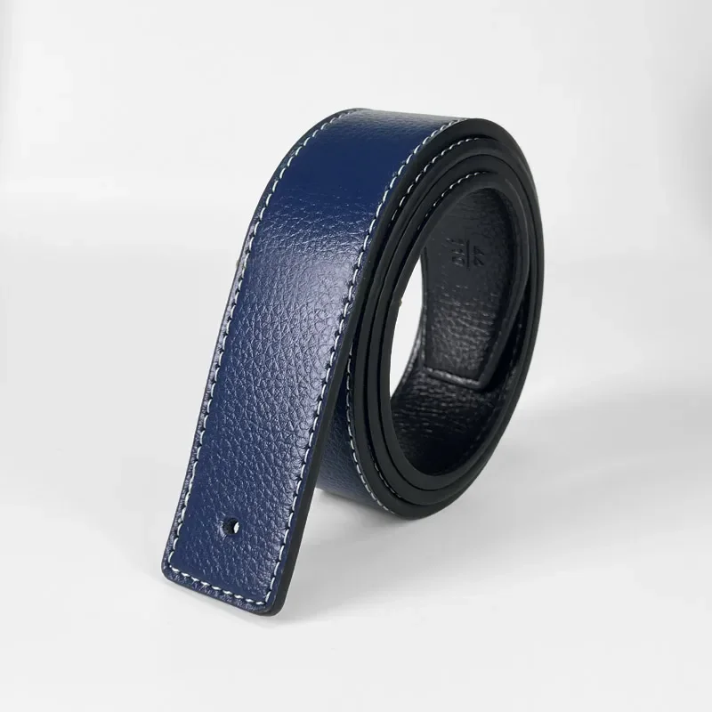 

2025 Men's belt, no buckle, smooth buckle body, simple and fashionable, light luxury and versatile, pure color belt