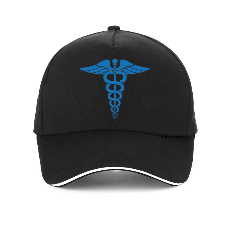 EMT Star of Life Nursing Ambulance Print Baseball Cap Men Women Caduceus hat  Medicine Symbol Nurse Doctor Medical Bonnet