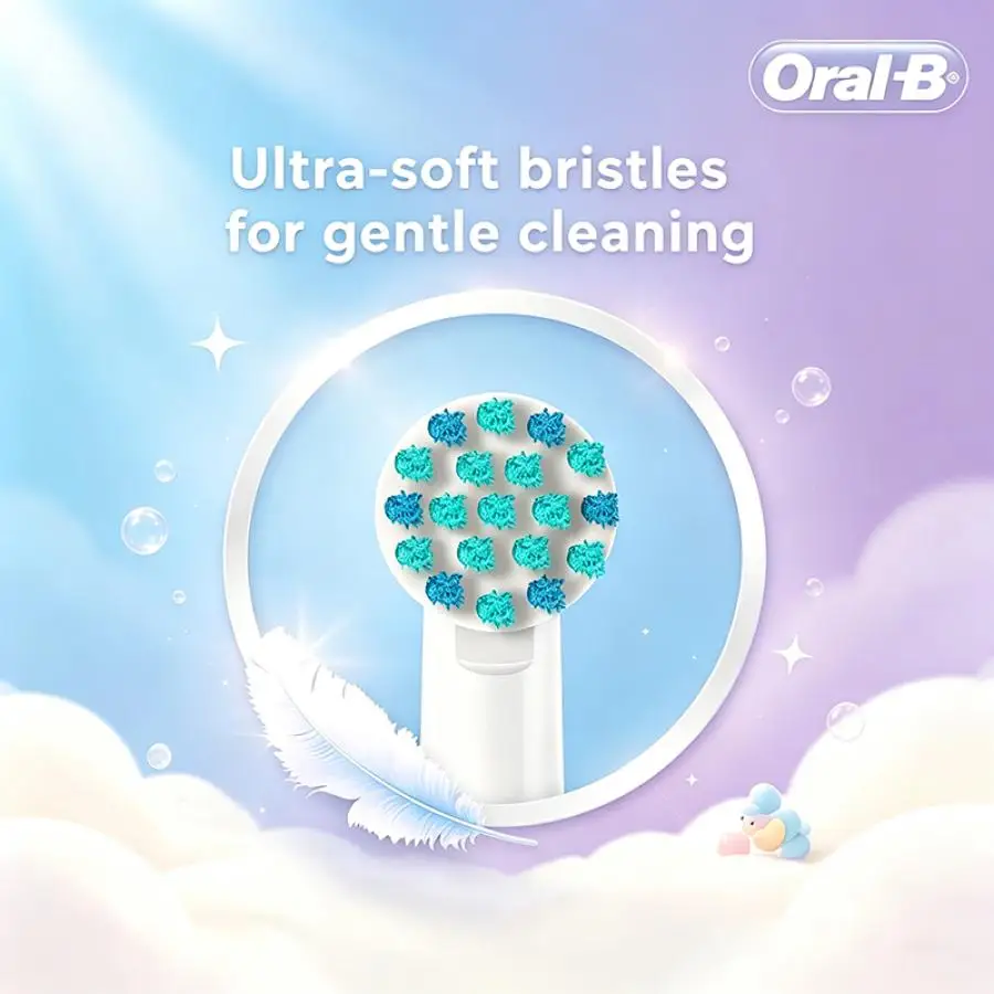 Oral-B EB10 Ersatzbürstenkopf für Kinder, ultraweich, rund, passend für Oral-B Kinder-Rotations-Elektrozahnbürste – Detail 5