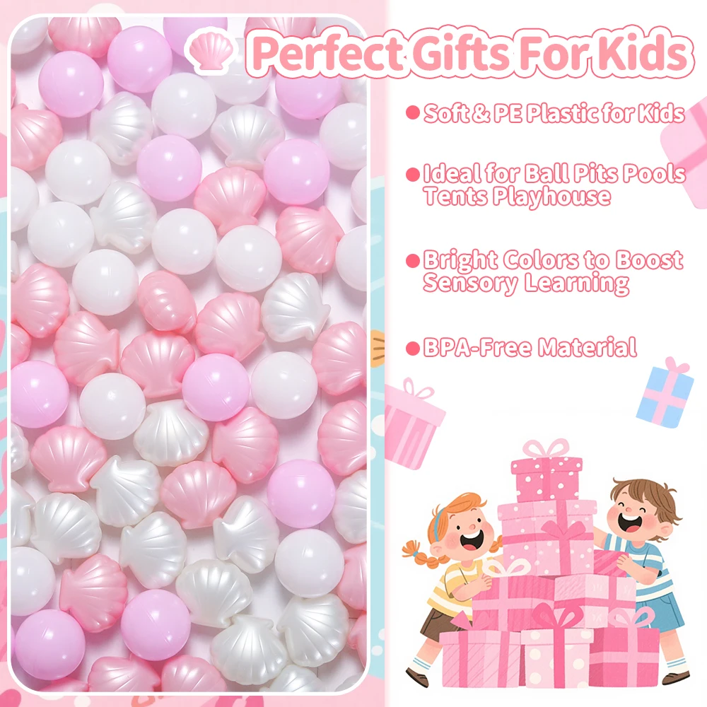 Colobobo 100 pçs engrossado oceano bola brinquedos das crianças bola colorida ao ar livre playground bolas de plástico presentes de aniversário para crianças