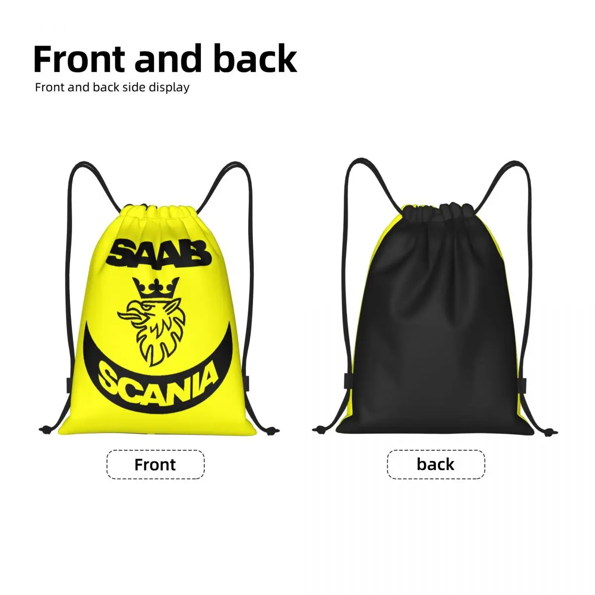 Custom svezia Saabs Scanias Automobile Car coulisse borsa uomo donna pieghevole sport palestra zaini da allenamento Sackpack