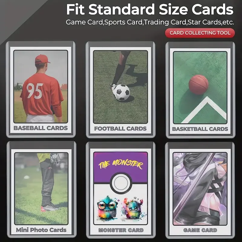 25Pcs/Set Hard Plastic Card Sleeves Loaders Album Display Baseball Card, Game Cards Binder Holder, Trading Card Protector Folder image 6