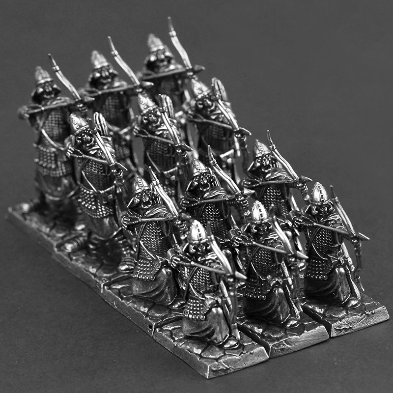 โลหะโรมัน Legionnaire รุ่น Archers ของเล่นทหารตัวเลขการกระทําภายในรถ Miniature เครื่องประดับอุปกรณ์เสริมเกมกระดานชิ้น