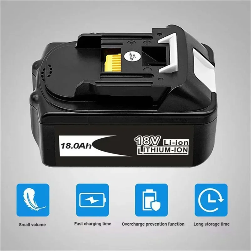 18V Makita Aste Lithium-ion Batteries with 5.0Ah, 6.0Ah, 9.0Ah, 12.0Ah, 18.0Ah for Replacing Power Tools BL1860B, BL1860, BL1850