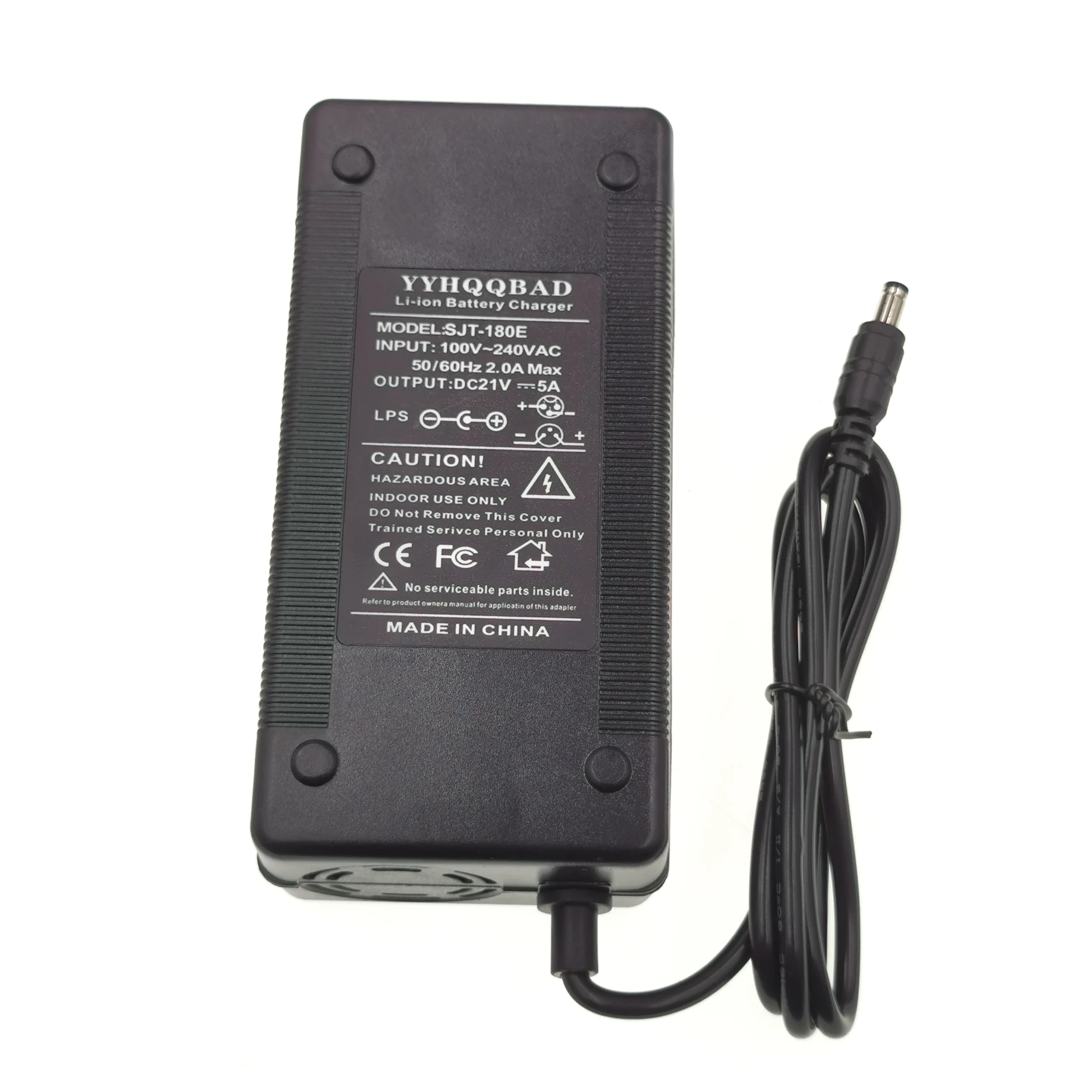 21V 5A lithium battery charger 5 Series 100-240V 21V5A battery charger for lithium battery with LED light shows charge state