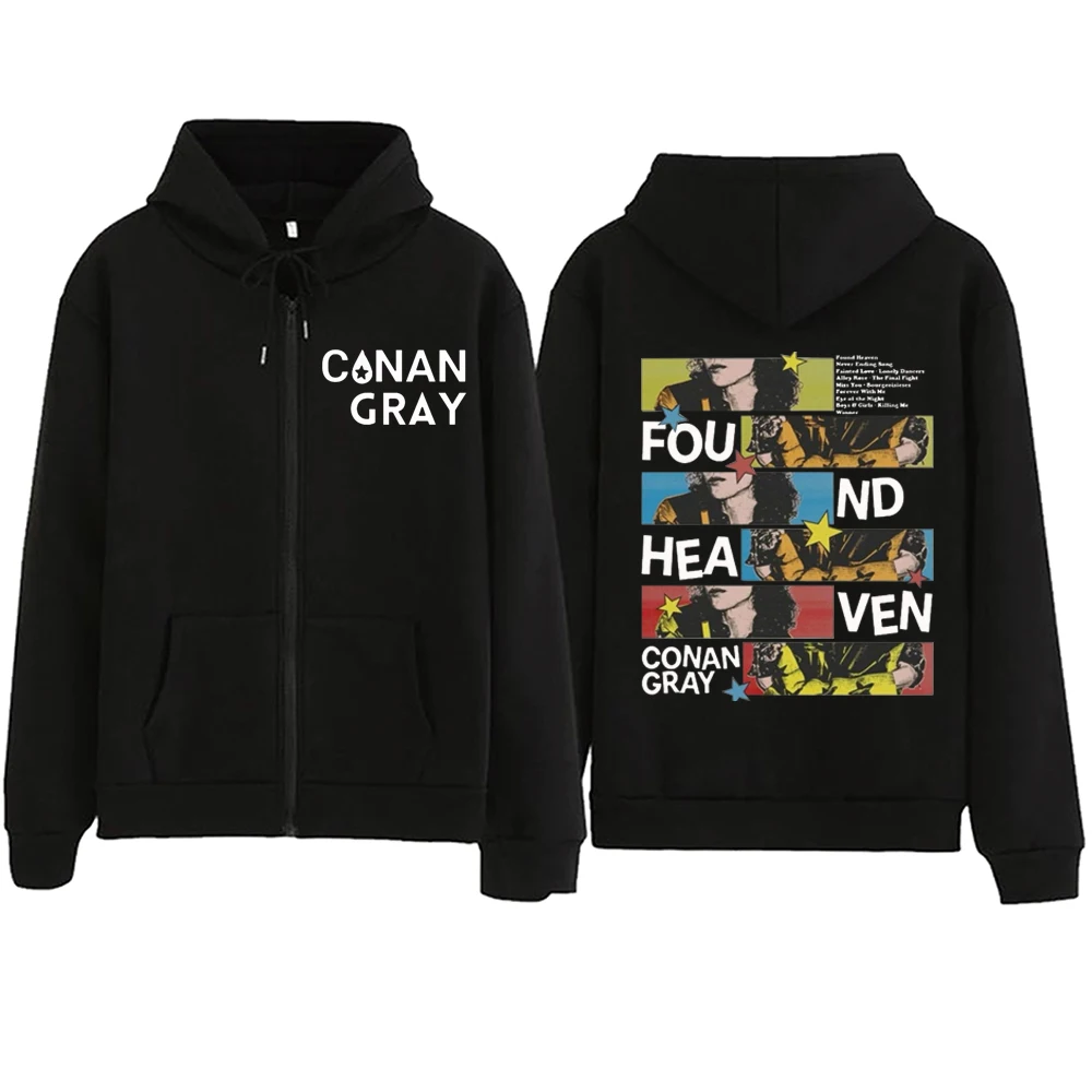 Conan Gray Found Heaven  Zipper Hoodie Harajuku Pullover Tops Sweatshirt