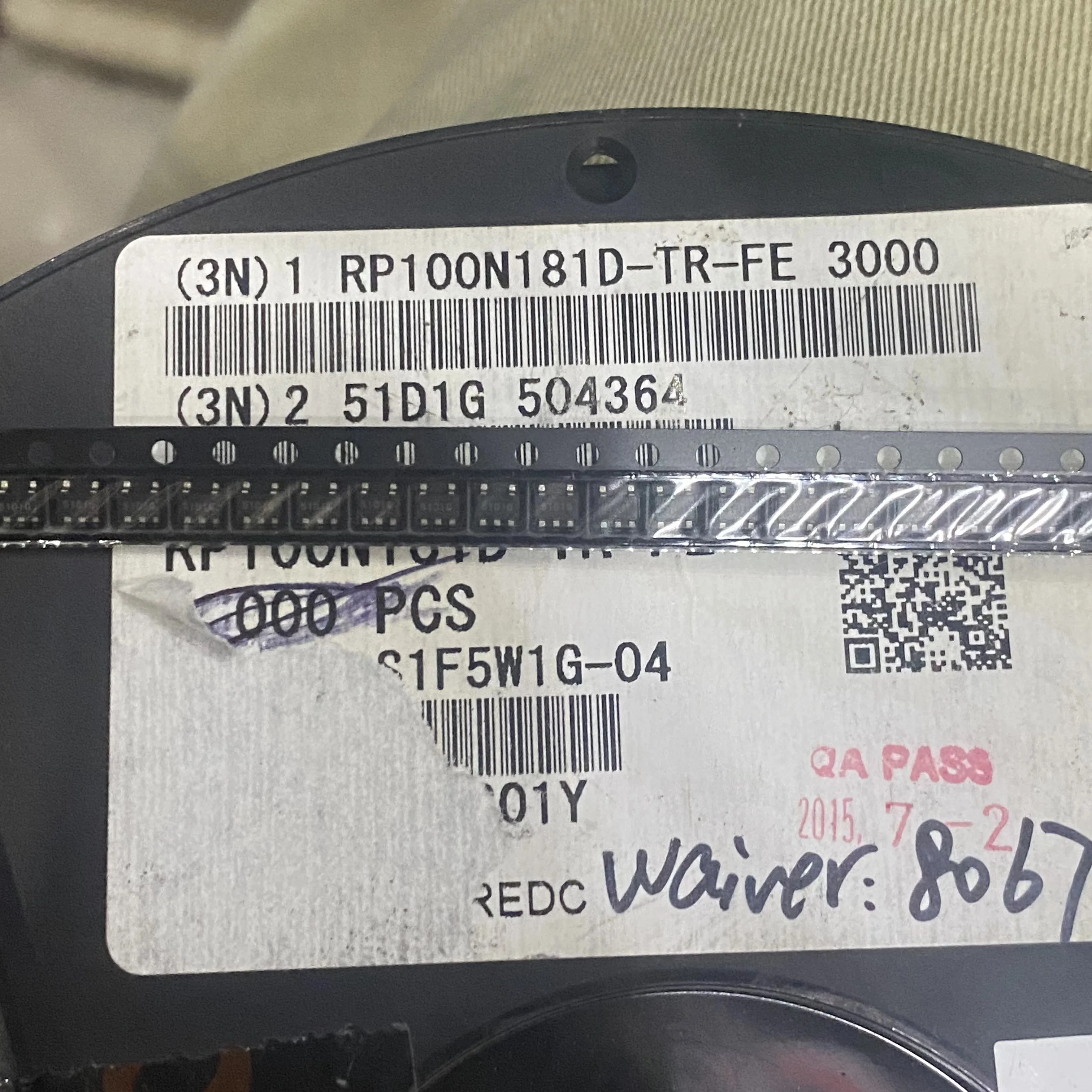100PCS Brand New Original RP100N181D-TR-FE 15+