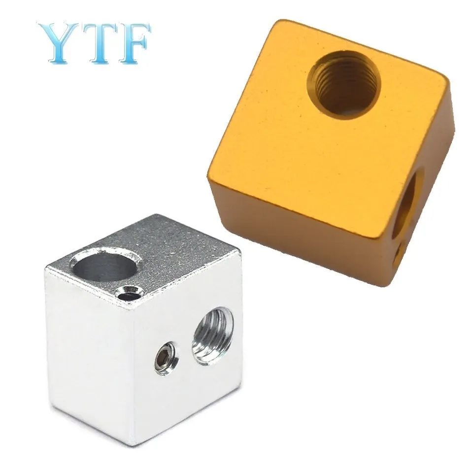 

3D Printer Aluminium Heat Block for V5 J-head MK7/MK8 Extruder 16mm*16mm*12mm Aluminum HotEnd Hot End Heating Blocks Accessories