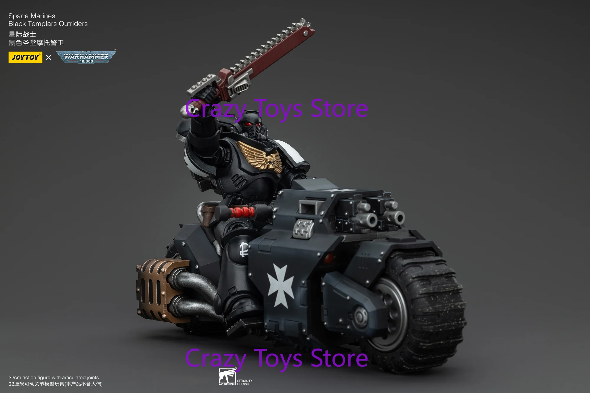 

[In Stock] Joytoy 1/18 Warhammer Action Figure 40k Space Fuzines Black Templars Outriders Brother Valtus Anime Figures Toy Model
