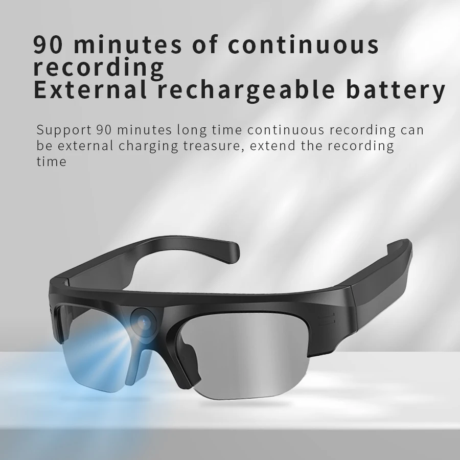 High definition 4K new smart glasses, wireless Bluetooth, hands-free calling, music earphones with microphone, sports sunglasses