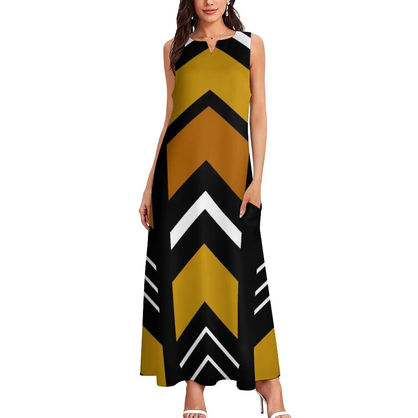 Modern African Art Bogolan Mud Cloth Fabric Pattern Long Dress letnia sukienka kobieta 2024 sukienki na studniówkę sukienka na studniówkę 2024