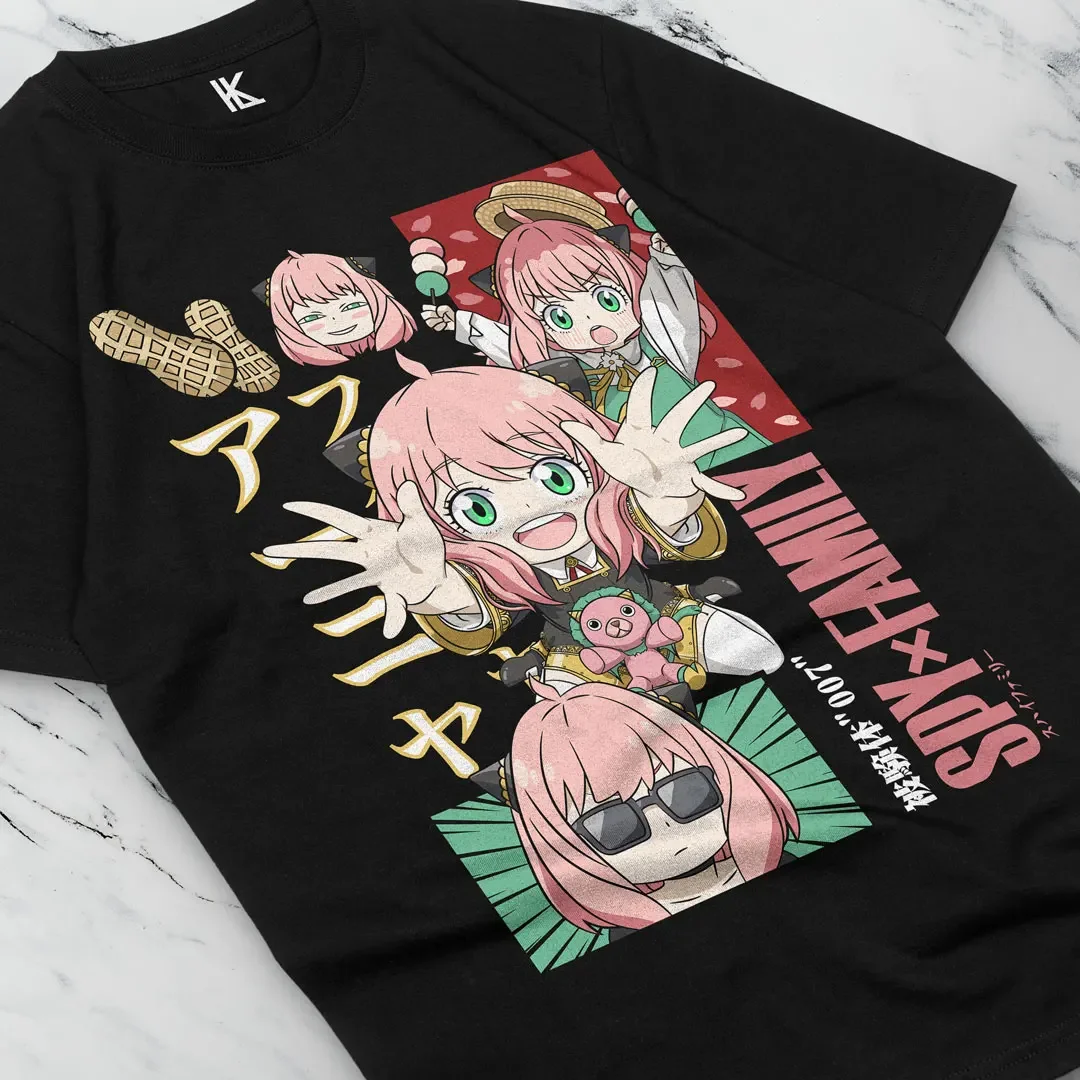 Loid Yor Anya Bon Forger SPY X FAMILY Unisex T-Shirt Manga Anime All Size Cotton