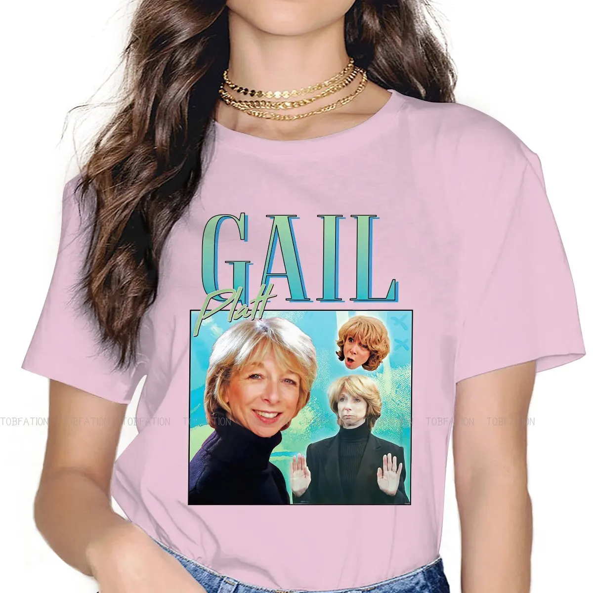 Gail Platt Homage 4XL 5XL TShirt Coronation Street Working Class Life Pure Cotton Classic T Shirt Woman Tops Individuality