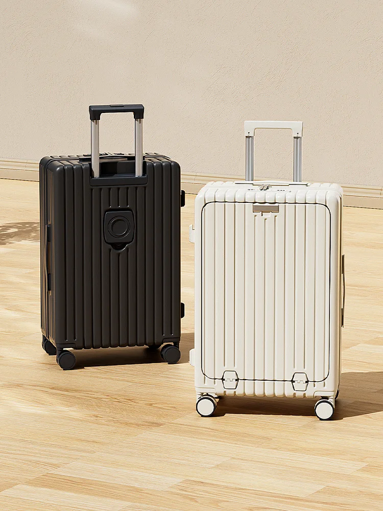 One-Click Multi-Function Luggage Front Open Double Closed Trolley Case Business Travel Suitcase Password Suitcase