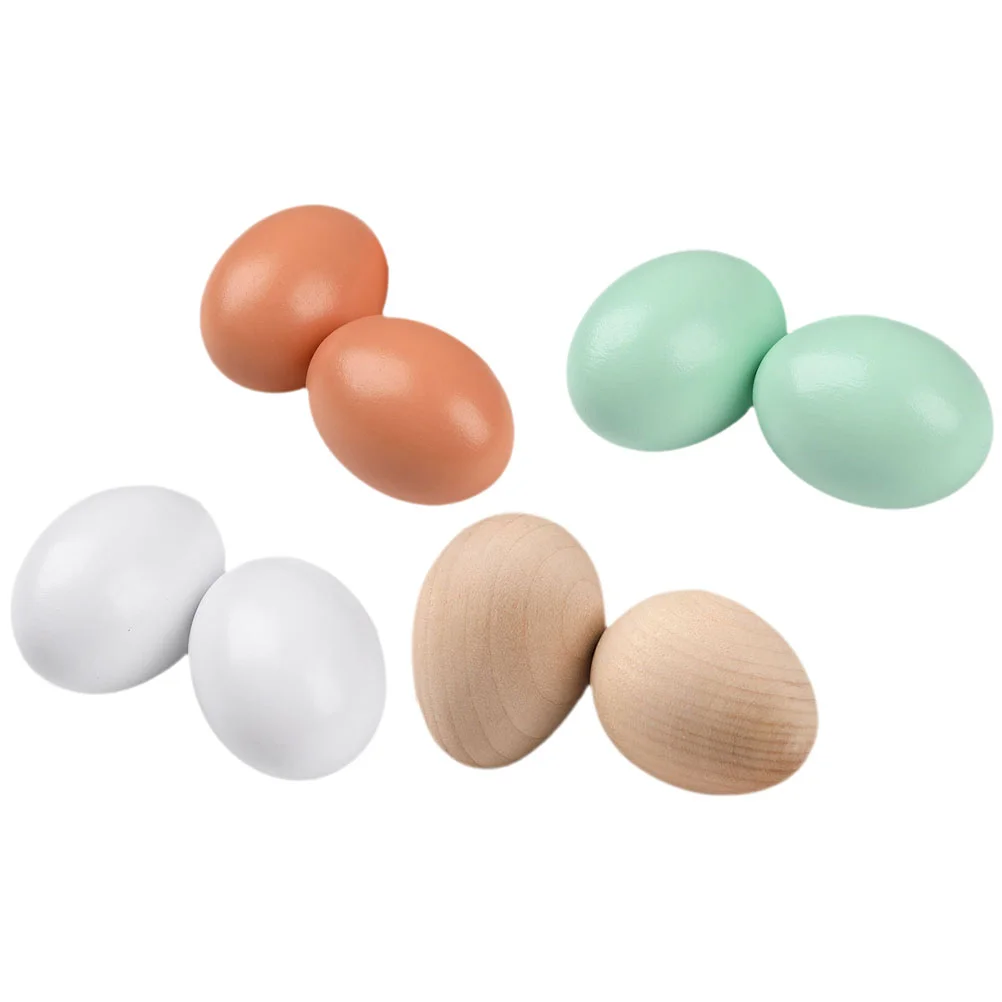 Unfinished Craft Eggs Decorations for Desktop Household Wooden DIY Crafts Child