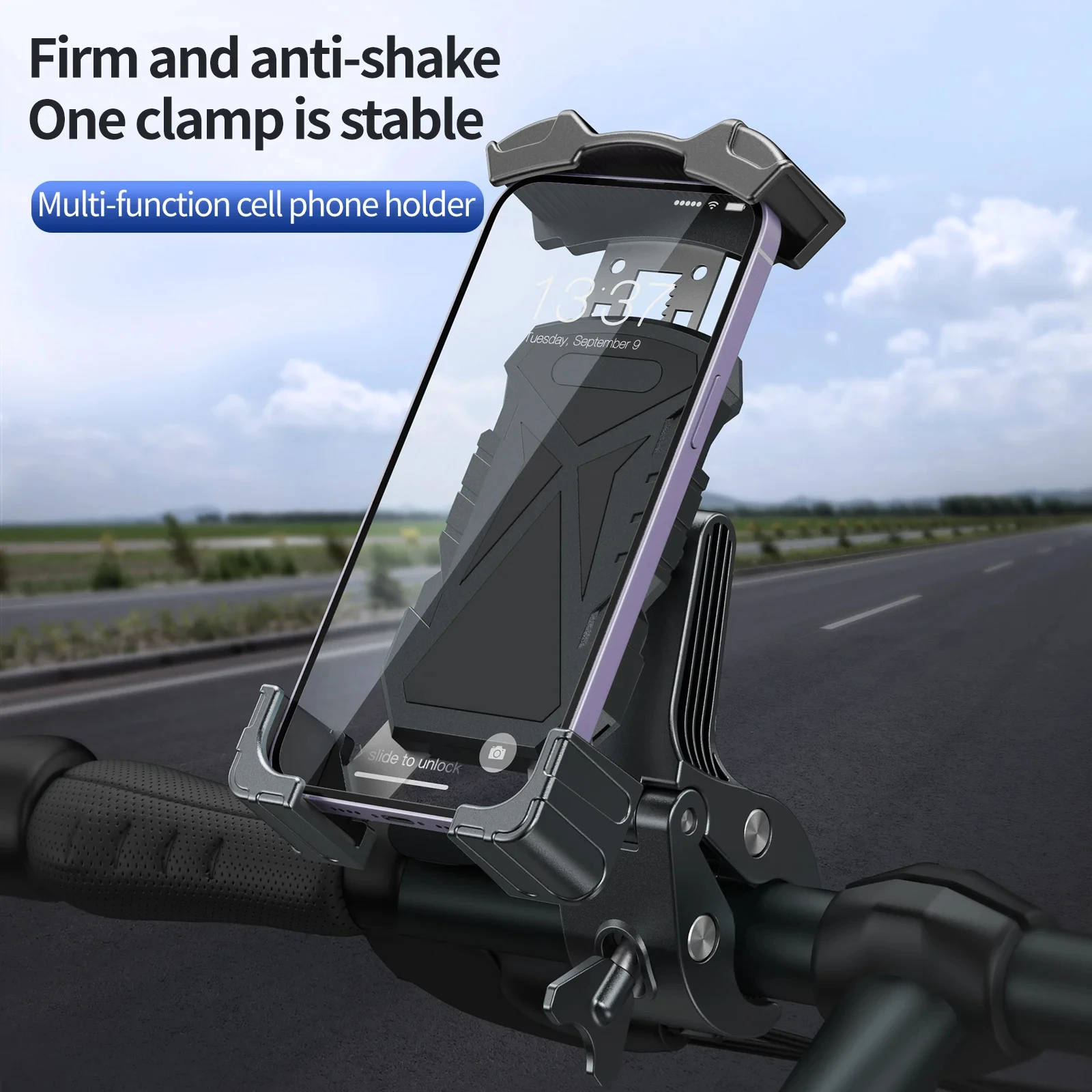 Courier Delivery Man Mountain Road Bike Mobile Phone Stand Rider Electric Motorcycle Navigation Support Stand Anti-Shake Holder