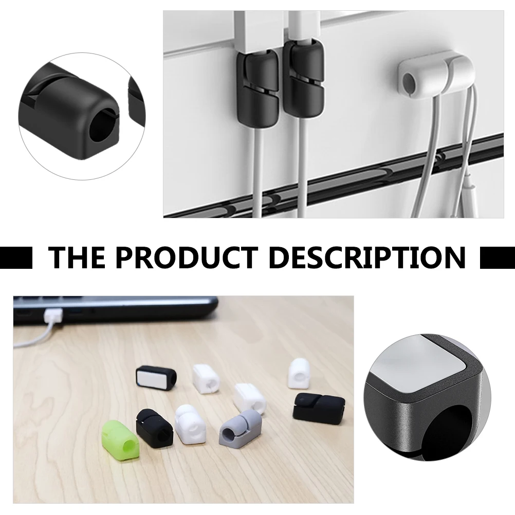 

10 Pcs Cable Manager Trimah for Wire Clip Organiser Organizer Holders Cords Nightstand Office Organization Cables