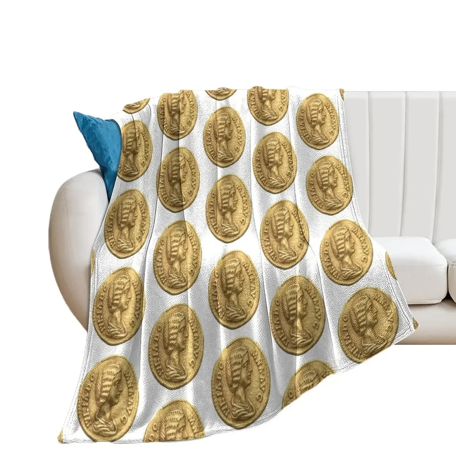 

Julia Domna Gold Aureus coin Throw Blanket Bed Single Kid'S Soft Big Blankets