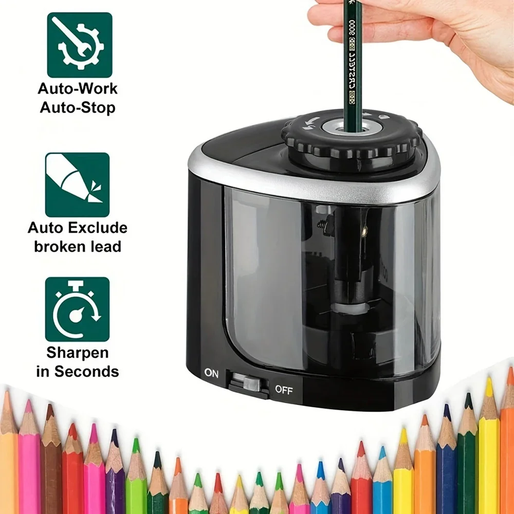 Portable Electric Pencil Sharpeners for Kids Blade to Fast Sharpen Suitable for Classroom Office School Pencil Sharpener