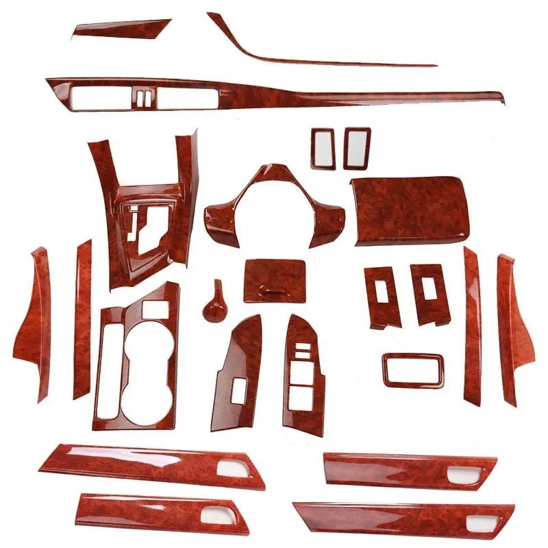 

For Toyota Corolla LEVIN (2017-2018) Carbon Fiber & Peach Wood Interior Upgrade - Steering Wheel, Console & Cup Cover Set