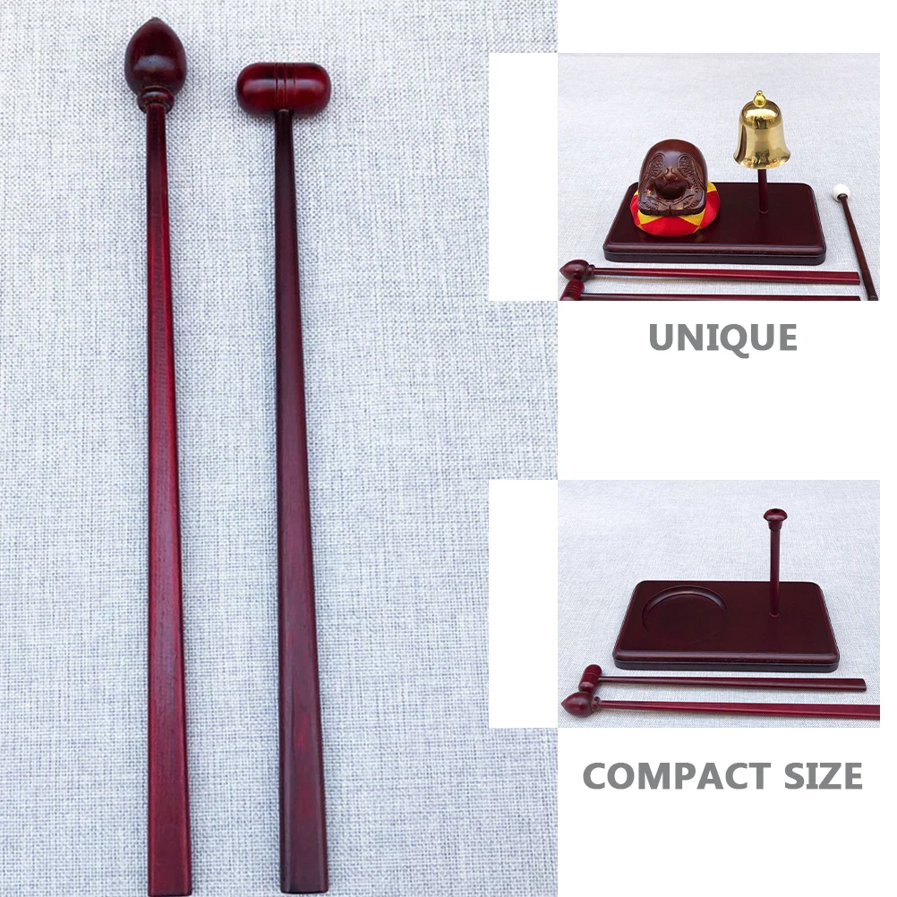 

Wooden Fish Hammer 39cm Drumsticks Rhythm Mallets Percussion Instruments Wood Material Durability Ideal Temples Homes Compact