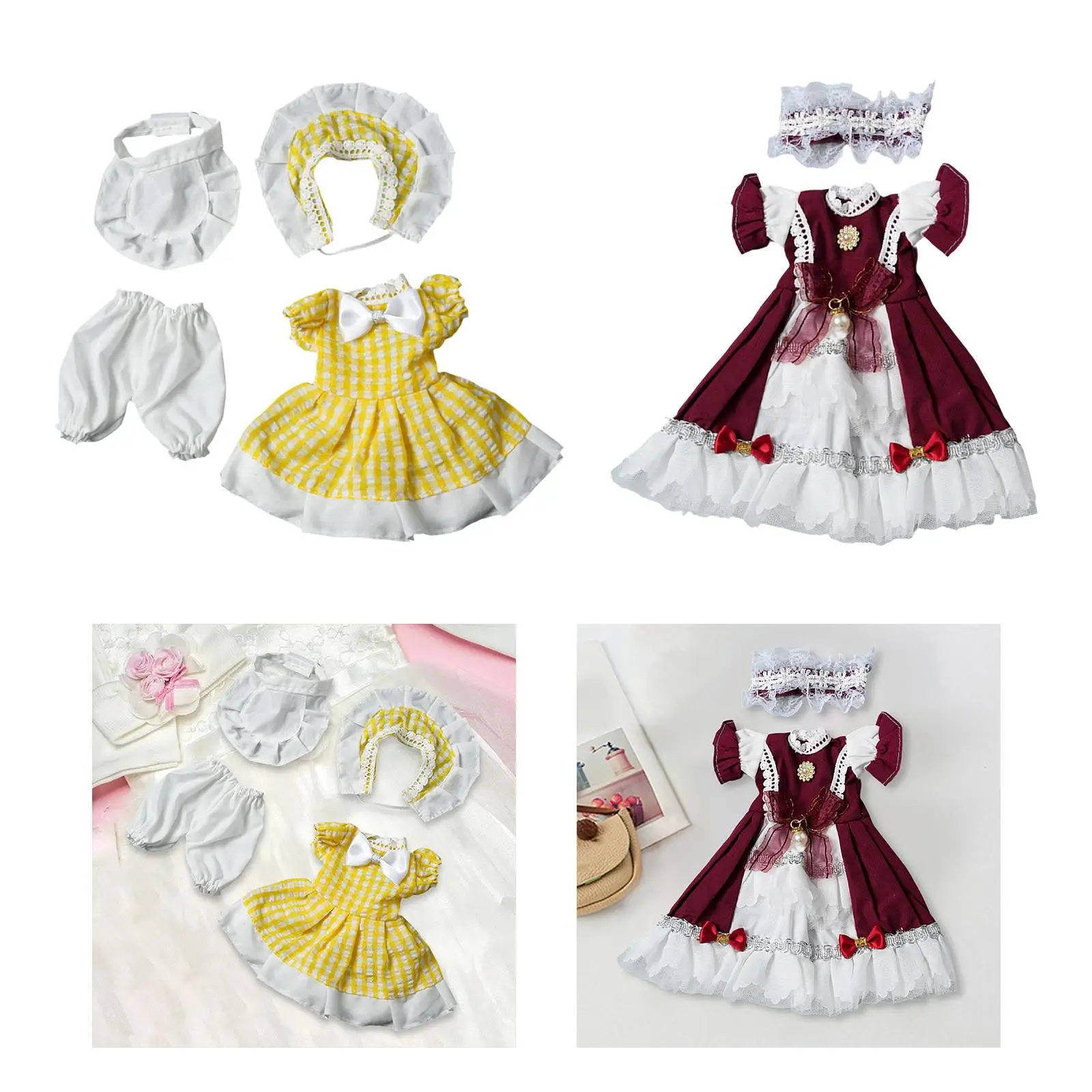 1/6 BJD Doll Princess Dress Oufit Dress up DIY Educational for Kids Cosplay Costume for 11.81 inch Princess Doll Fashion Girl