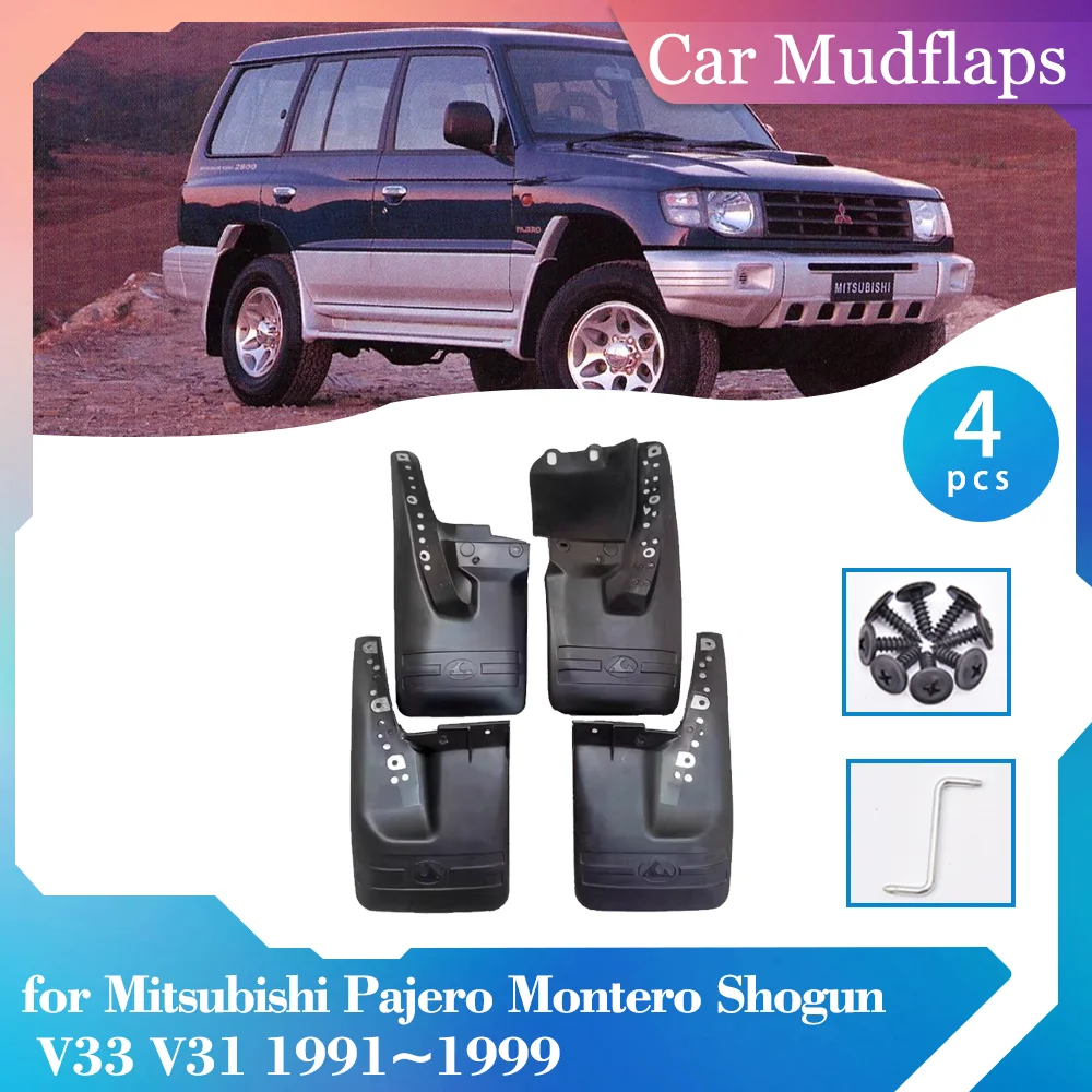 Car Mud Flaps for Mitsubishi Pajero Montero Shogun V33 V31 Exceed 1991~1999 Mudflaps Mudguards Splash Guards Fender Accessories